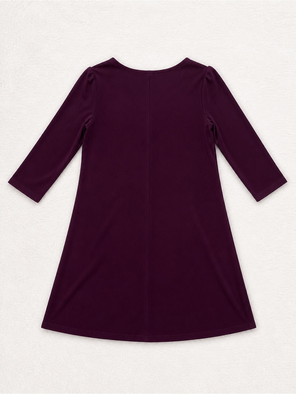 MSK Petite Burgundy Shift Dress PS Gold Ring Detail Cocktail Career Chic Dress - Picture 3 of 3